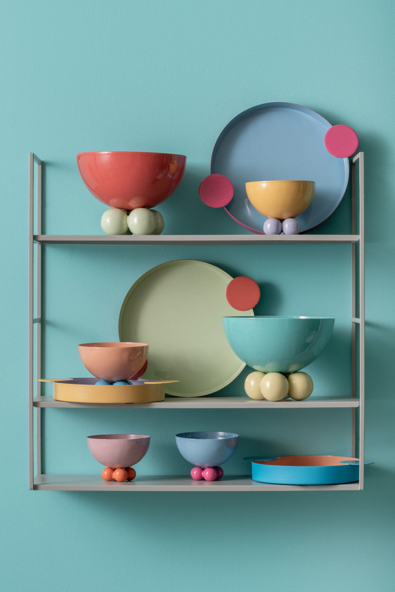 Bowl Double Funky - Soft Pink & Bright Orange - SMALL