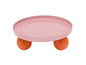 Tray Double Funky Round-Soft pink & bright orange