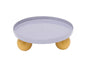 Tray Double Funky Round-Soft purple & bright yellow