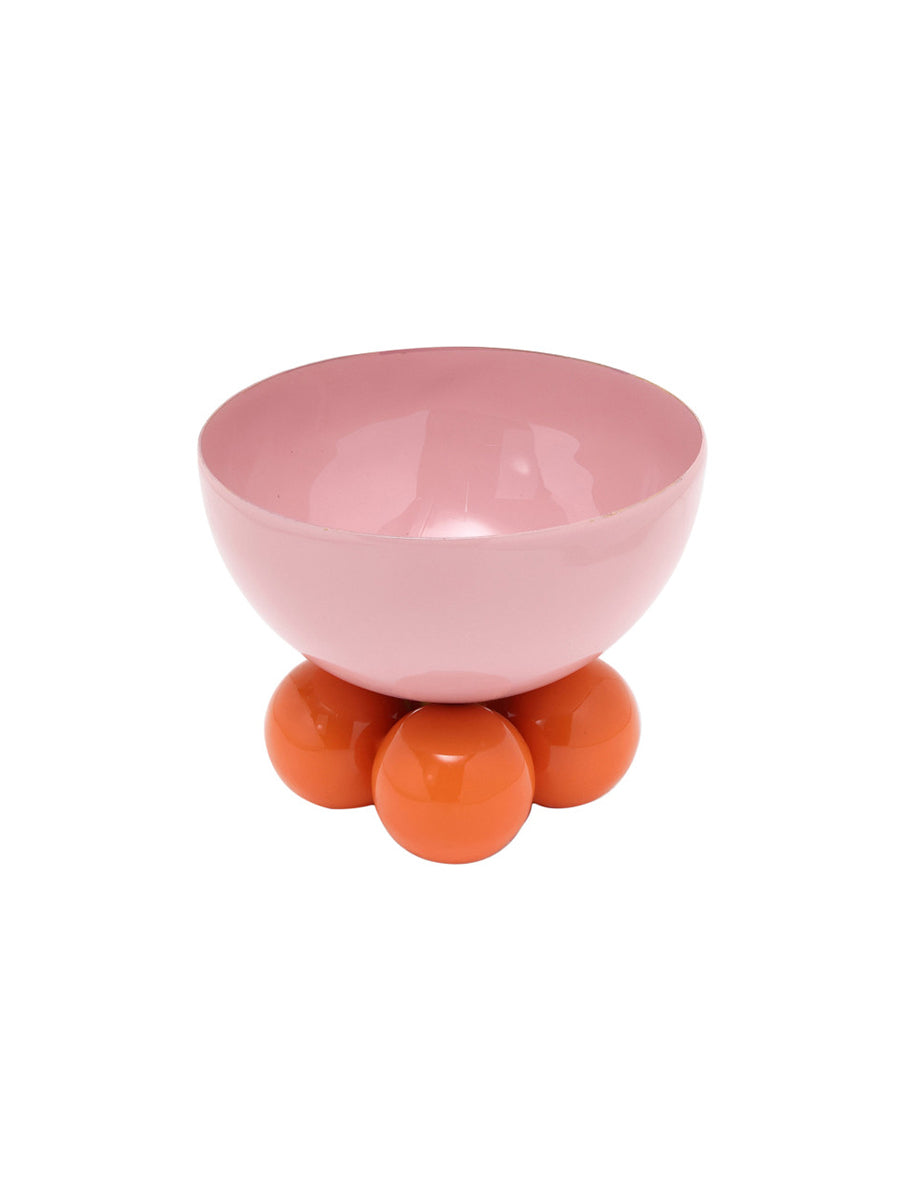 Bowl Double Funky - Soft Pink & Bright Orange - SMALL