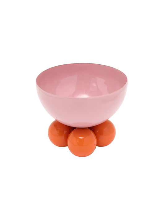 Bowl Double Funky - Soft Pink & Bright Orange - SMALL