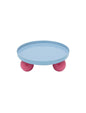 Tray Double Funky Round-Soft blue & Bright pink