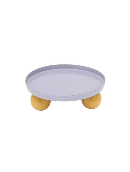 Tray Double Funky Round-Soft purple & Bright yellow